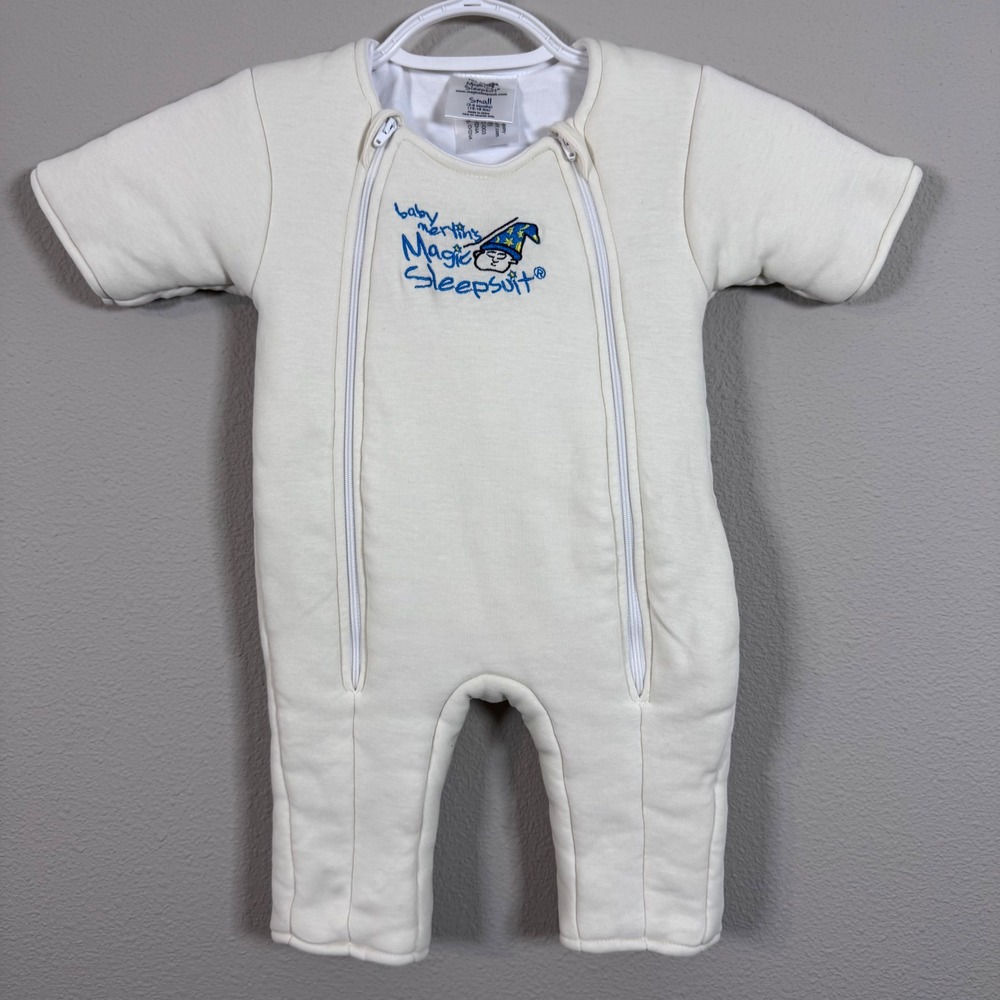 Baby Merlin's Magic Sleepsuit Cream Cotton Swaddle Transition Small 3-6 Months